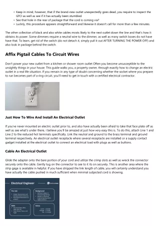 Electrical Wiring Layouts For Electrical Receptacle Outlets