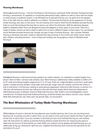 Best Distributors of Click Lock Flooring in Taiwan