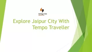 explore jaipur city with tempo traveller