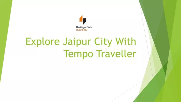 explore jaipur city with tempo traveller