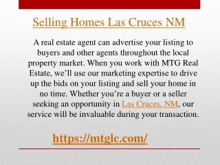 Selling Homes Las Cruces NM