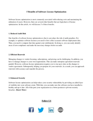 5 Benefits of Software License Optimization-Subscribeit.com