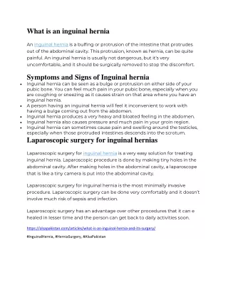 what is an inguinal hernia