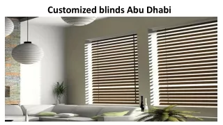 customized blinds abu dhabi