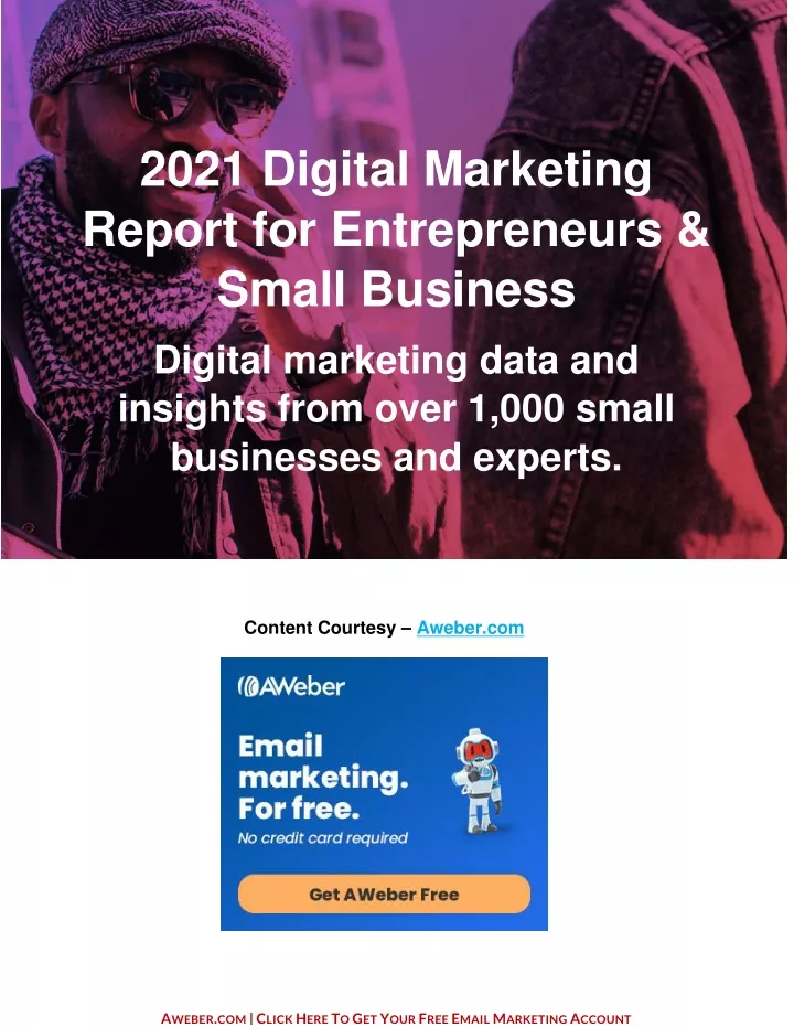 2021 digital marketing report for entrepreneurs