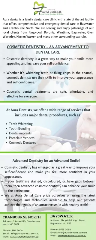 Cosmetic Dentistry – An Advancement to Dental Care