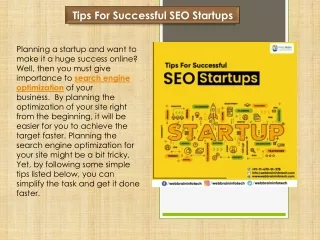 Tips For Successful SEO Startups