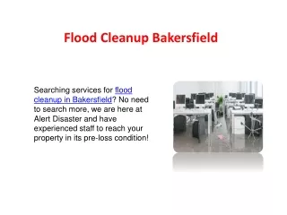 Flood Cleanup Bakersfield