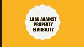 Loan Against Property Eligibility