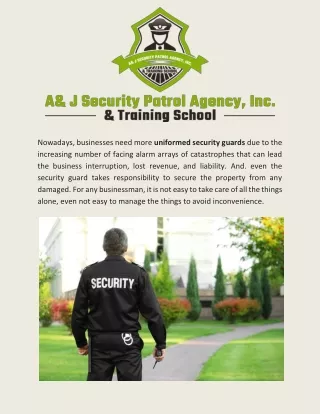 nowadays businesses need more uniformed security