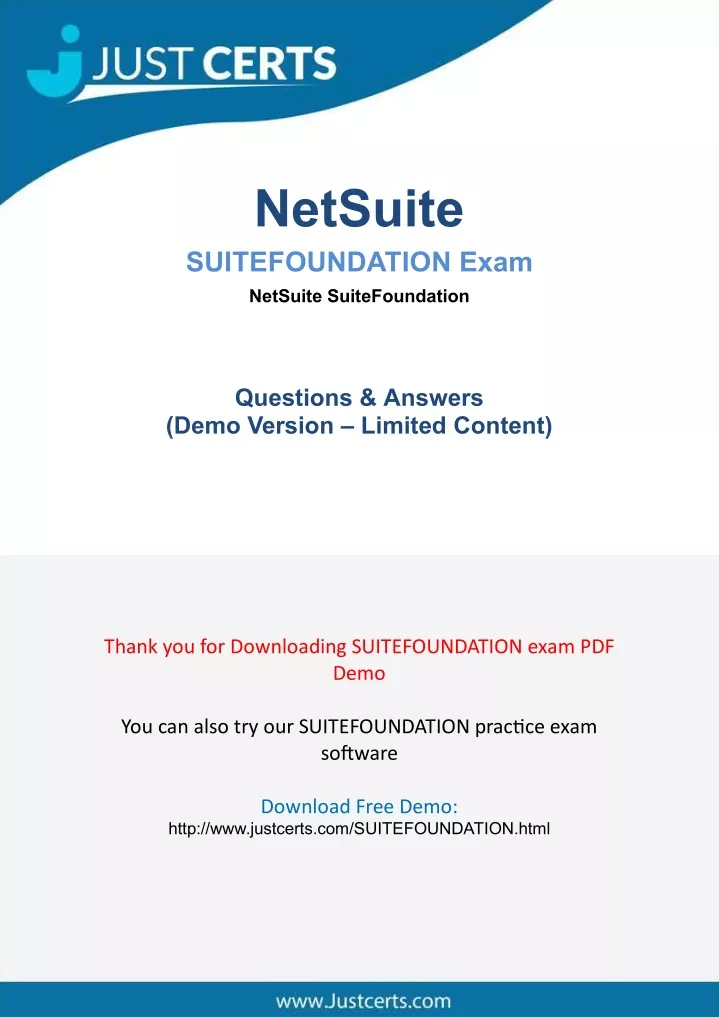 PPT - Get Success With Real NetSuite SuiteFoundation Exam PDF-[2021 ...