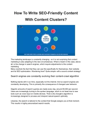 how to write seo friendly content