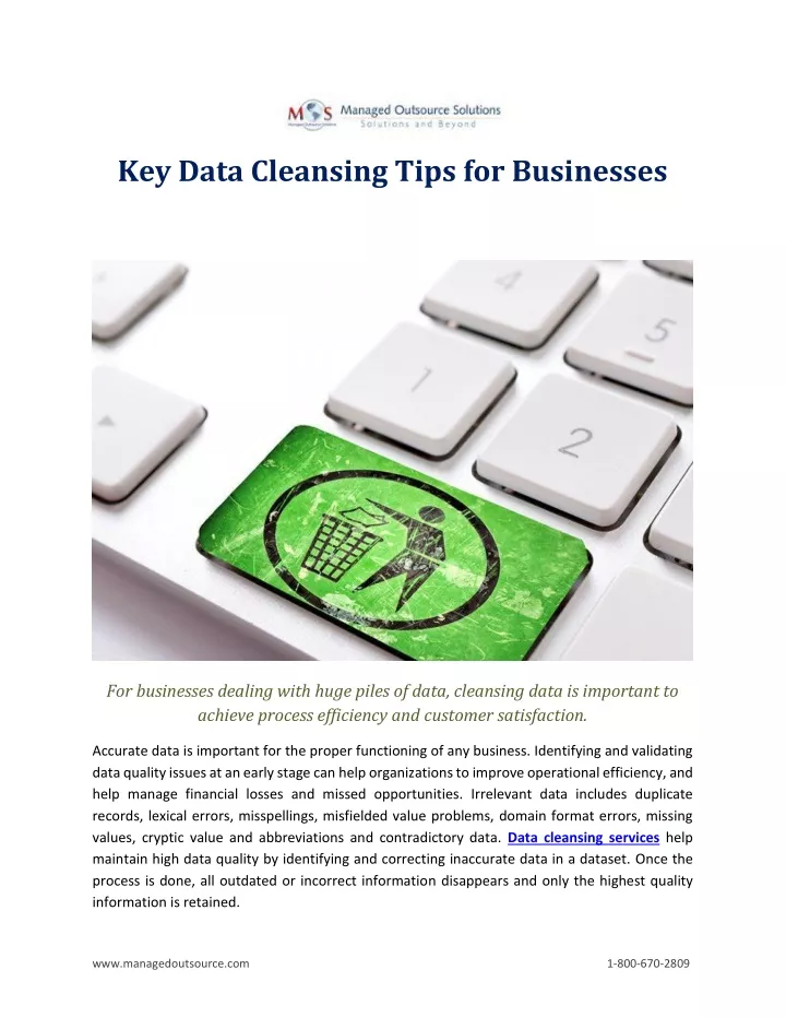 key data cleansing tips for businesses