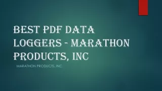best pdf data loggers marathon products inc