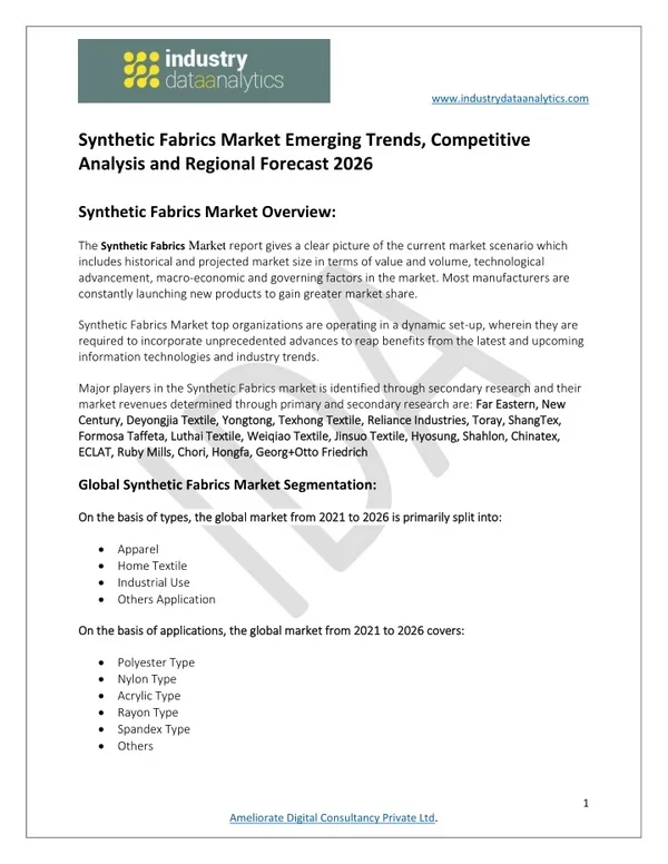 www industrydataanalytics com