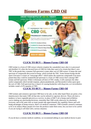 Bioneo Farms CBD Oil