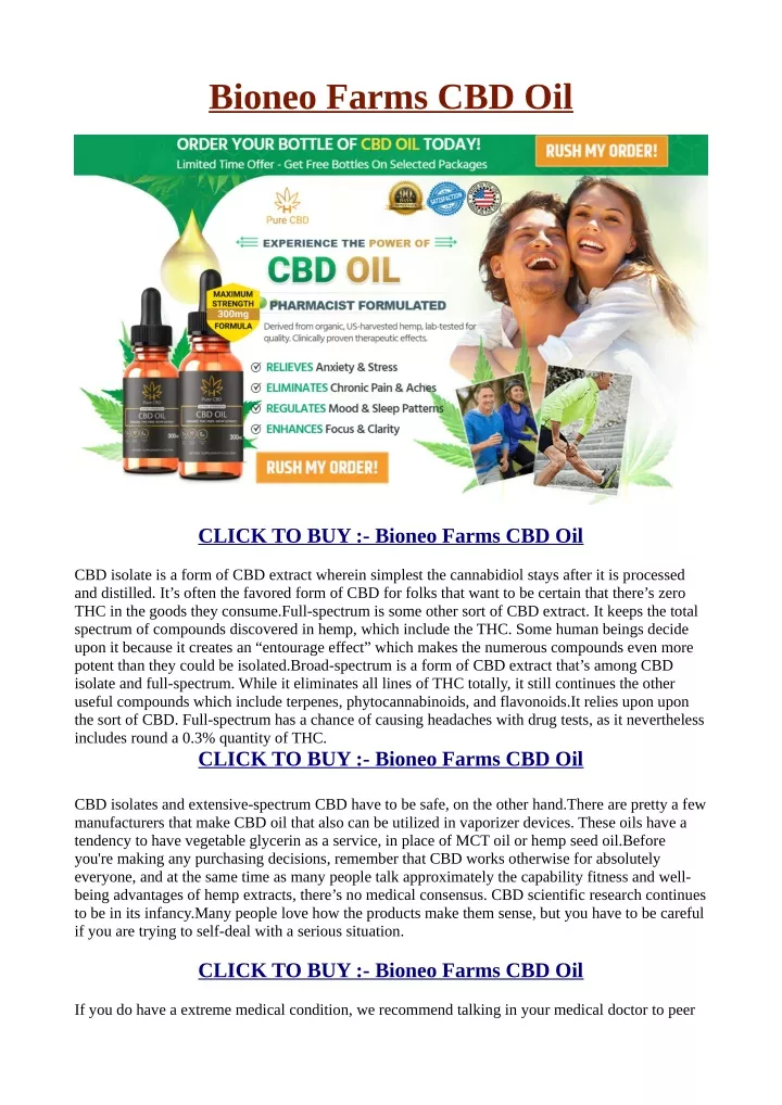 bioneo farms cbd oil