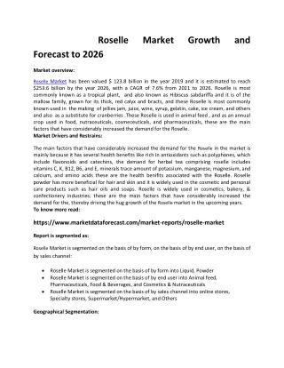 roselle forecast to 2026