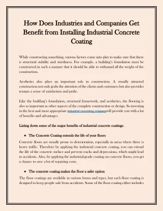 how does industries and companies get how does