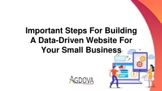 important steps for building a data driven