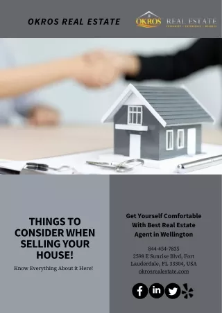 Consideration of Best Real Estate Agent on Selling of House