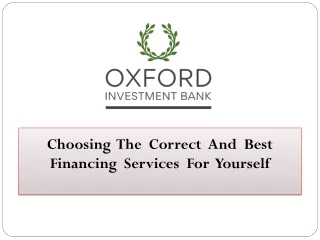 Best Financing Services For Yourself