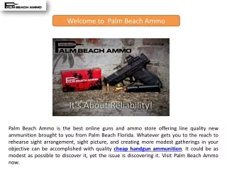 Welcome to  Palm Beach Ammo