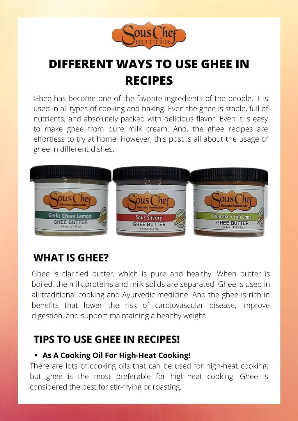 Using Ghee PPT - Different Ways to Use Ghee in Recipes PowerPoint Presentation ...