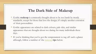 the dark side of makeup