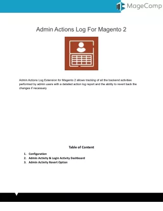 admin actions log for magento 2