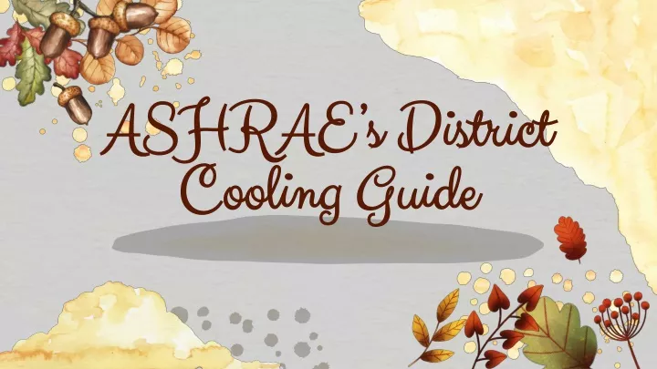 ashrae s district cooling guide