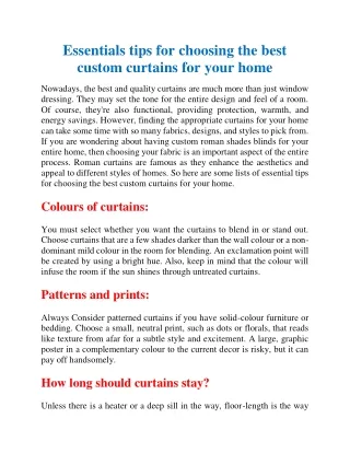 essentials tips for choosing the best custom