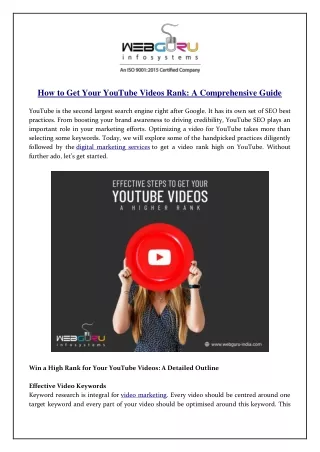 how to get your youtube videos rank