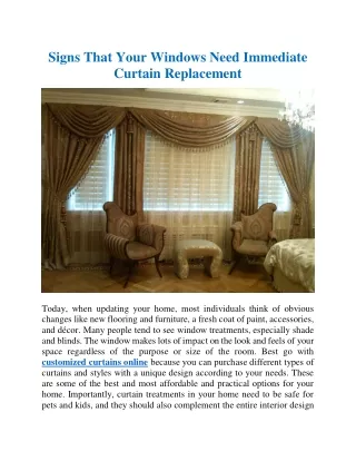signs that your windows need immediate curtain