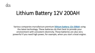 lithium battery 12v 200ah