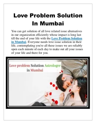 Love Problem Solution In Mumbai  91-9678-267567 Acharya ji