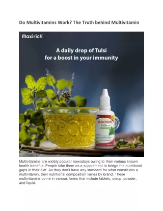 do multivitamins work the truth behind
