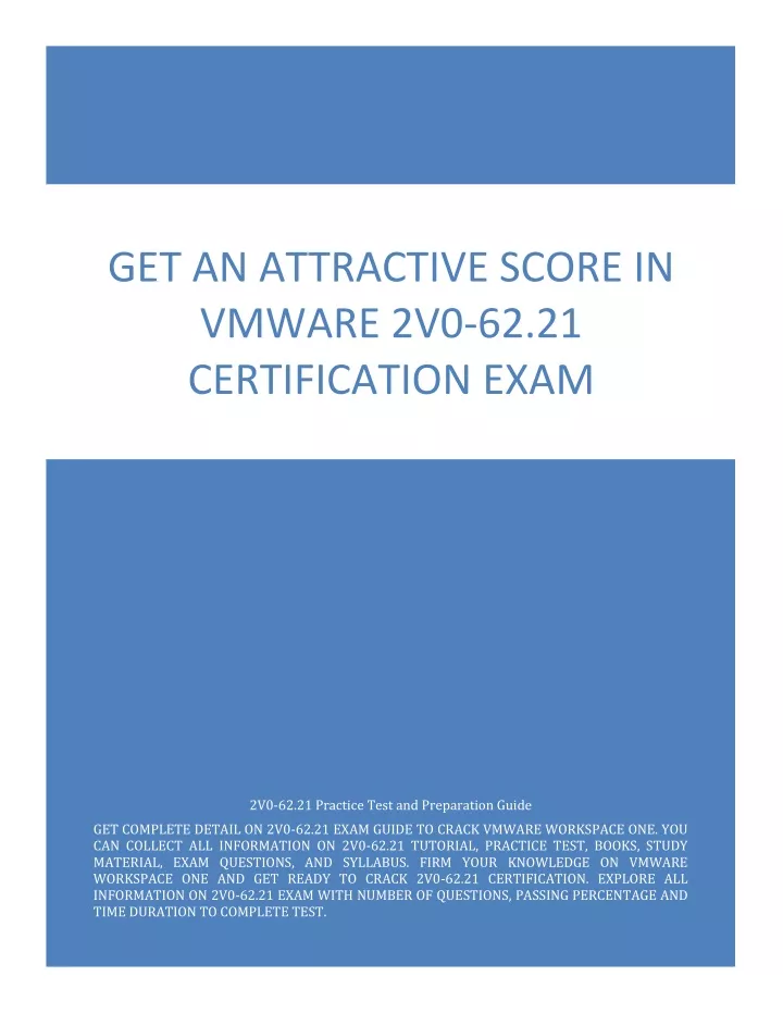 get an attractive score in vmware