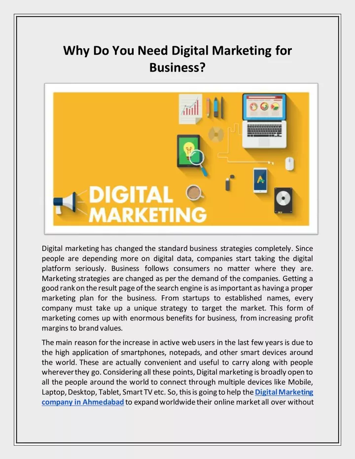 why do you need digital marketing for business