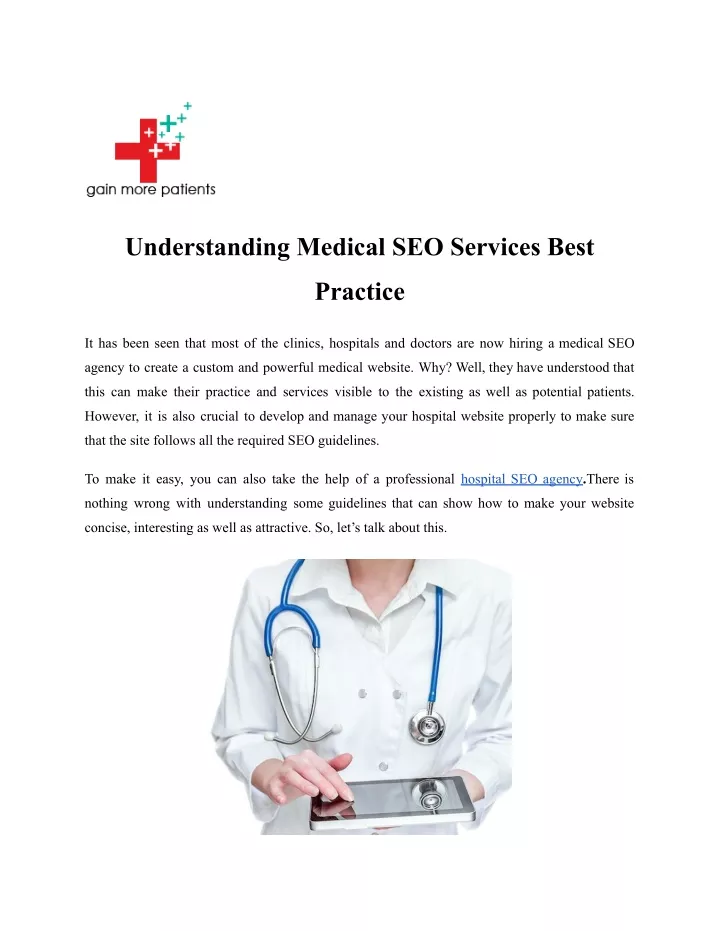 understanding medical seo services best