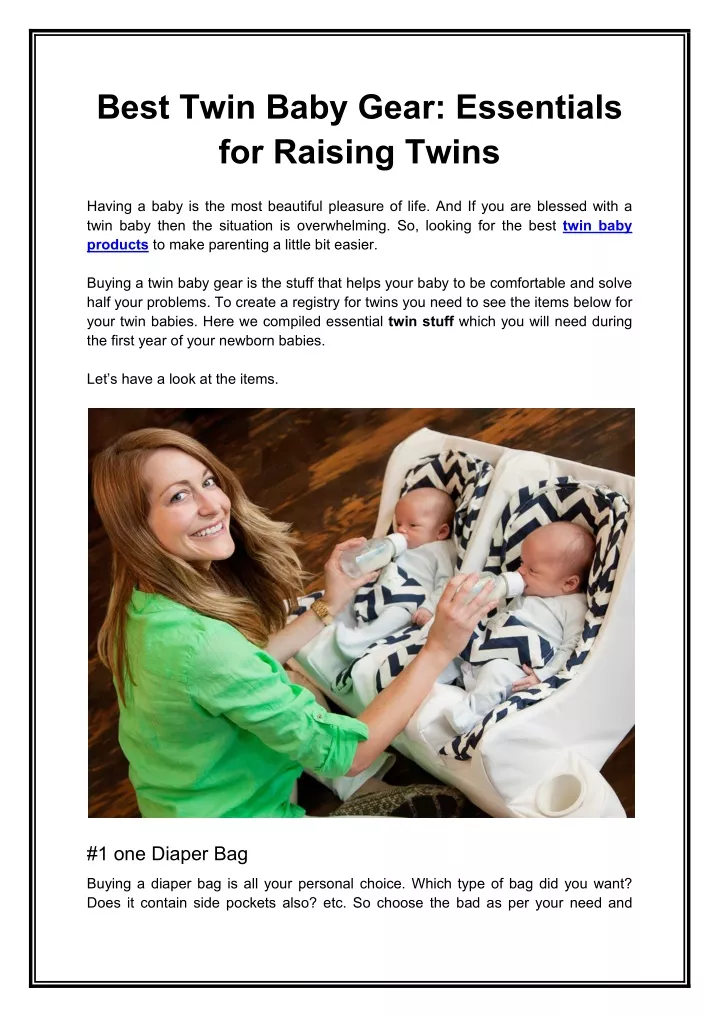 best twin baby gear essentials for raising twins