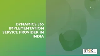 dynamics 365 implementation service provider in india