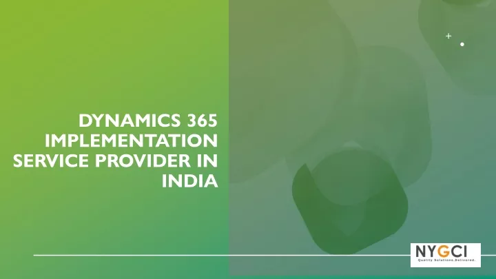 dynamics 365 implementation service provider in india