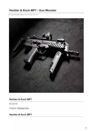 heckler koch mp7 gun monster