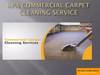 KPA, Commercial Carpet Cleaning.