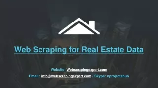 Web Scraping for Real Estate Data