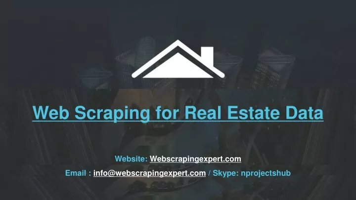 web scraping for real estate data