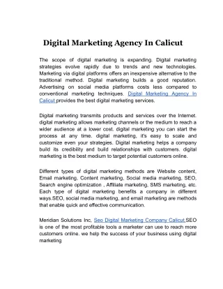 Digital Marketing Agency In Calicut