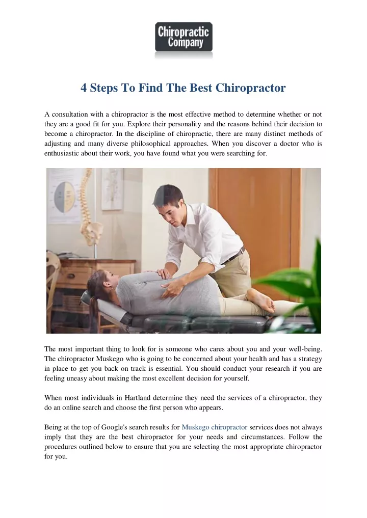 Ppt 4 Steps To Find The Best Chiropractor Powerpoint Presentation Free Download Id 10921945