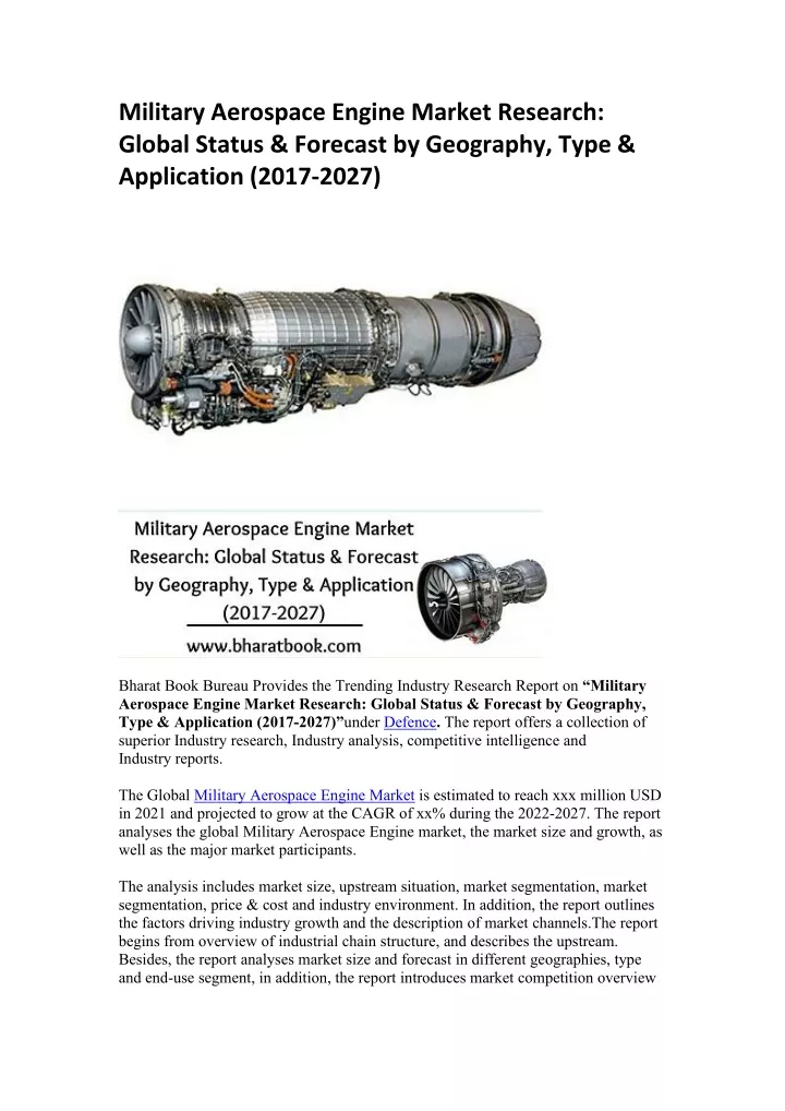 military aerospace engine market research global